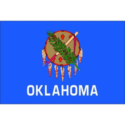 Nylglo Oklahoma State Flag,3x5 Ft  144360