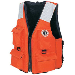 Mustang Survival Life Jacket,M,15.5lb,Foam,Orange MV3128T2-2-M-216