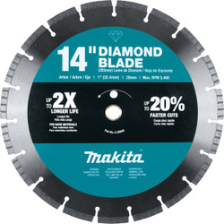 Makita Diamond Blade,14" dia,5400 RPM Max Speed E-02646