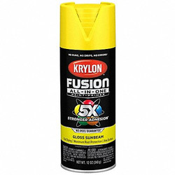 Krylon Spray Paint,Sunbeam Yellow,Gloss,12 oz. K02725007