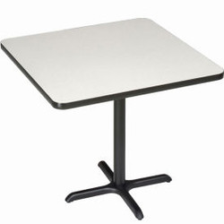 Interion 42"" Square Bar Height Restaurant Table Gray