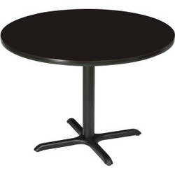 Interion 42"" Round Counter Height Restaurant Table Black