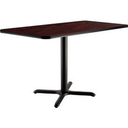 Interion Breakroom Table 48""L x 30""W x 29""H Mahogany