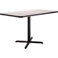 Interion Breakroom Table 48""L x 30""W x 29""H Gray