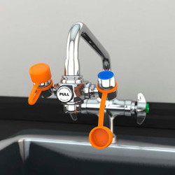 Guardian Equipment EyeSafe Faucet Mount Steel Eyewash Station Assembled