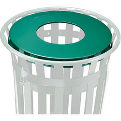 Global Industrial Steel Flat Lid For 36 Gallon Trash Can Green