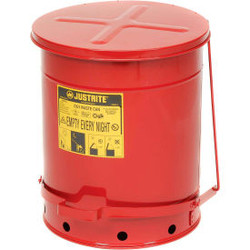 Justrite 14 Gallon Oily Waste Can Red - 09500