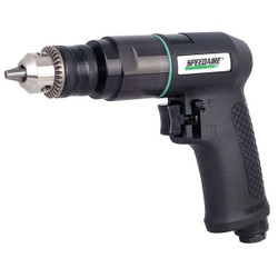 Speedaire Drill,Air-Powered,Pistol Grip,3/8 in 21AA70