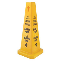 Tough Guy Traffic Cone,Yellow,Polypropylene,26in H 6VKR6