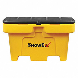 Snowex Salt Box,Yellow,Solid,HDPE 2FGV7