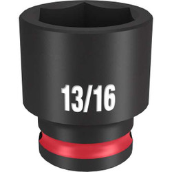 Milwaukee Tool Standard Impact Socket,Steel,13/16" 49-66-6111