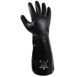 Neoprene Elbow-Length Gauntlet Gloves, Black, Rough, Large