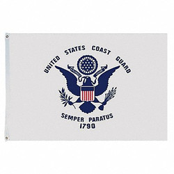 Nylglo US Coast Guard Flag,4x6 Ft,Nylon 439127
