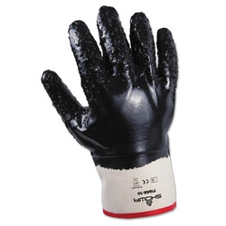 7166 Series Gloves, 10/X-Large, Navy, Fully Coated, Rough Grip