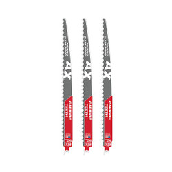 Milwaukee Tool ReciproSawBlade,L:12",TPI:3,PK3,Curved 48-00-5333