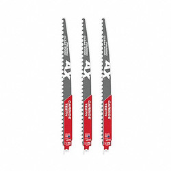 Milwaukee Tool Reciprocating Saw Blade,Carbide,PK3 48-00-5333