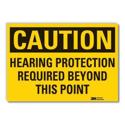 Lyle Hearing Caution Rflctv Label,5inx7in LCU3-0402-RD_7x5