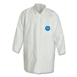 Tyvek 400 Two Pocket Lab Coat, 3X-Large, White