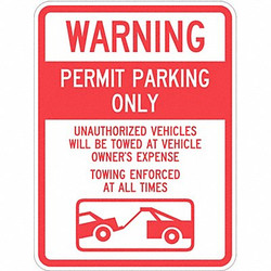 Lyle Permit Parking Sign,24" x 18" T1-1065-HI_18x24