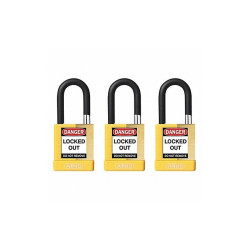 Abus Keyed Padlock,3/4"W x1-1/2"H Shackle,PK3 20074