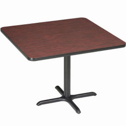 Interion 36"" Square Counter Height Restaurant Table Mahogany