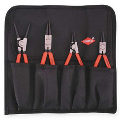 Knipex Retaining Ring Plier Set,0 Deg.,4 pc 9K 00 19 51 US