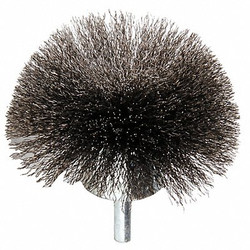 Weiler Flared End Brush,Steel,3 In.,16,000 RPM 96140