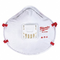 Milwaukee Tool Disposable Respirator,White,4-Ply,Size M 48-73-4011