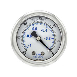 Pic Gauges Vacuum Gauge,1/4 in. NPT,2 in. 202L-204A