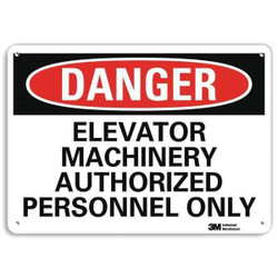 Lyle Danger Sign,7 in x 10 in,Aluminum U3-1417-NA_10x7