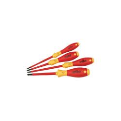 SoftFinish Insulated Screwdriver Set, Metric, Includes 2-Phillips/2-Slotted, 4-Pc