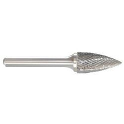 Sim Supply Flame Bur,1/8",Carbide,Double Cut  310-002150