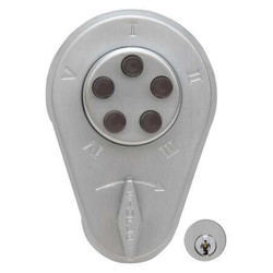 Simplex Pushbutton Deadbolt,Satin Chrome 9060000-26D41