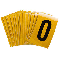 Brady Number Label,0,1-1/2in.Hx1in.W,PK25 5920-0