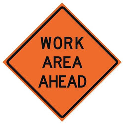 Work Area Ahead Traffic Sign,36" x 36"