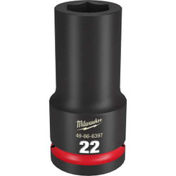 Milwaukee Tool Deep Impact Socket,Steel,22 mm 49-66-6397
