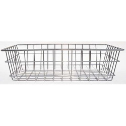 Marlin Steel Wire Products Storage Basket,Rectangular,Stainless 00-150A-12