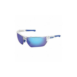 Mcr Safety Safety Glass,Blue Mirror Lens,Half-Frame DM1328BDC