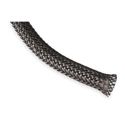 Techflex Braided Sleeving,1.500 In.,50 ft.,Black HWN1.50BK50