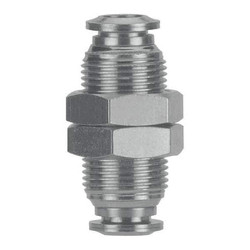 Aignep Usa Bulkhead Mender,SS,6mm Tube,250 psi 60050-6