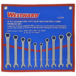 Westward Combo Wrench St,CV Steel,Satin,Offset 4JMC6