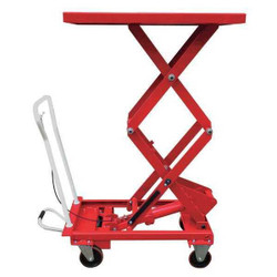 Dayton Scissor Lift Cart,660 lb.,Steel,Fixed 33W295