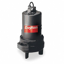 Dayton 1 HP,Sewage Ejector Pump,460VAC 4HU84