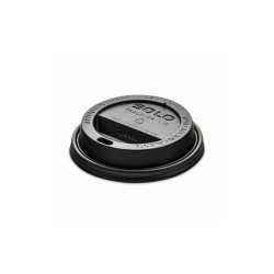 SOLO® LID,CUP,HOT,PLS,8OZ,BK TL38B2-0004