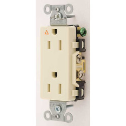 Hubbell Wiring Device-Kellems Recept,Ivory,15 A,2P3W,Back; Side,1PK IG15DRI