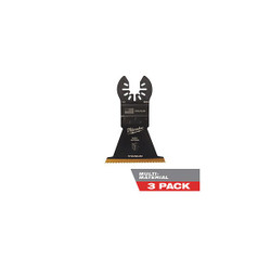 Milwaukee Tool OscillatingToolBlade,L:3 11/16",PK3 49-25-1243