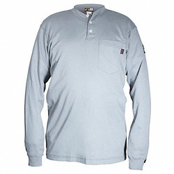 Mcr Safety FR Long Sleeve Shirt,9.6 cal/sq cm,Gray H1GL