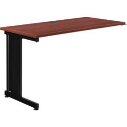 Interion 48""W Left Handed Return Table - Mahogany