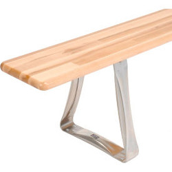 Global Industrial Trapezoid Legs for Plastic Locker Room Bench Stainless Steel E
