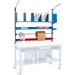 Global Industrial Upright Kit For Packing Workbench 60""W Blue